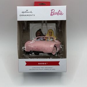 Hallmark Ornaments Barbie Pink Convertible Corvette Car Christmas Tree Ornaments